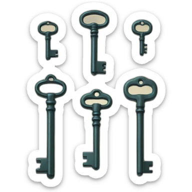 bunch of retro keys sticker