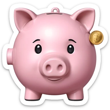 cute piggy bank sticker