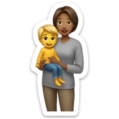 Maman avec son enfant sticker