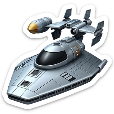 a star wars space ship sticker