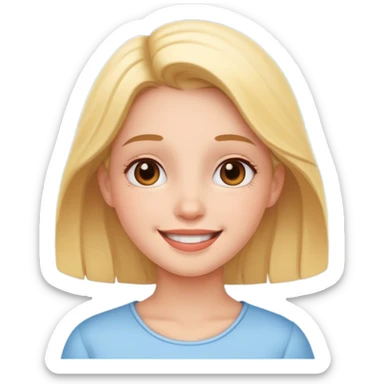 happy girl under the sky sticker