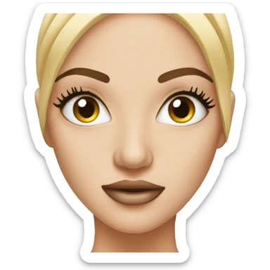 woman getting eyelash extensions sticker