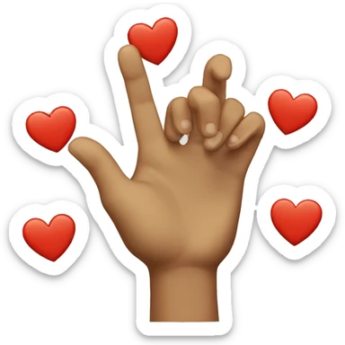 Sparked love sign with fingers sticker