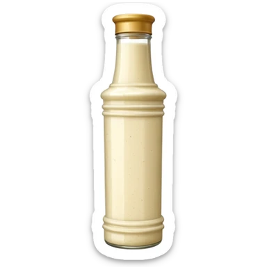 Creamy salad dressing in a bottle shaped like a roman pillar sticker
