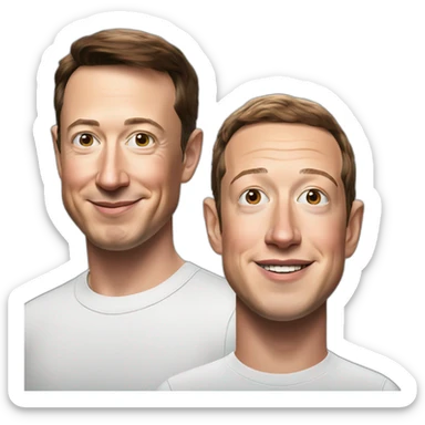 Elon musk and mark Zuckerberg sticker