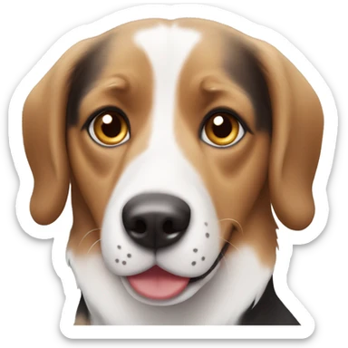 Australian Shepard beagle face  sticker
