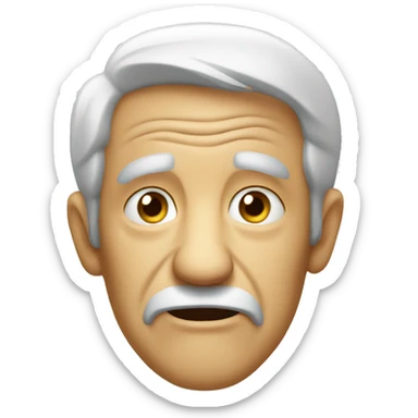 Old man grimacing sticker