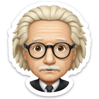 Einstein with black glasses sticker