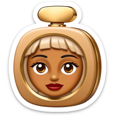Cinematic Realistic Chanel Pop Culture Emoji, depicted with timeless elegance and iconic style rendered with luxurious textures and dynamic, sophisticated lighting. sticker