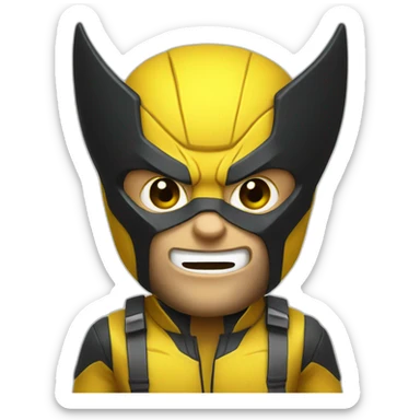 Wolverine with yellow suit sticker