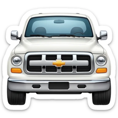 white car truck sticker