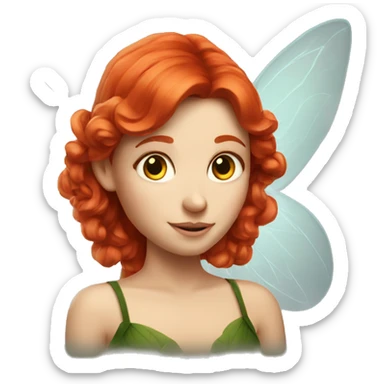 Red head fairy sticker