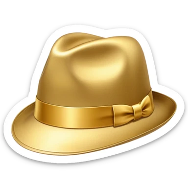 A gold fedora emoji sticker