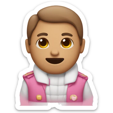 personaje con piel de color rosado que den un abrazo sticker