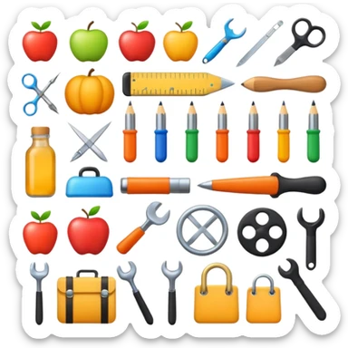 Development of language, tools and culture sticker