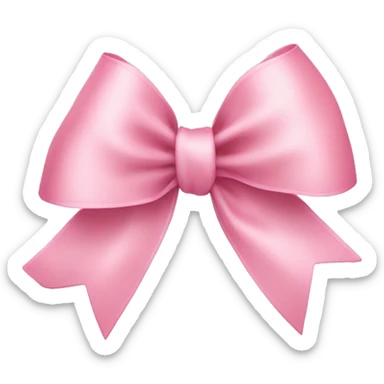 light pink ribbon bow sticker