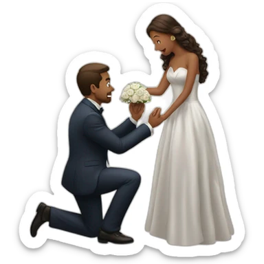 Wedding proposal sticker