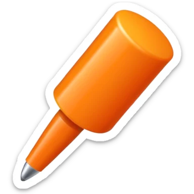 A Orange Push Pin sticker