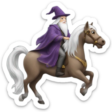 dumbledore riding a pegasus sticker