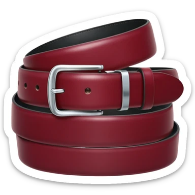 Burgundy belt sticker