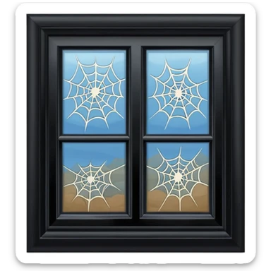 ventanas con telaraña sticker