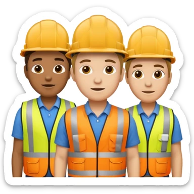 20 tiny construction workers sticker