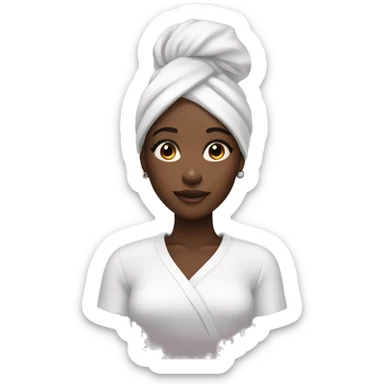 Skin care black girl sticker