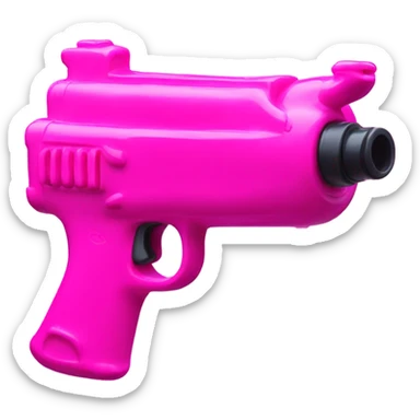 all pink Water Pistol Emoji, must look like a toy sticker