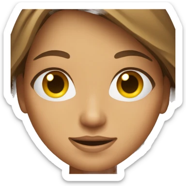 Surf girl with brown hair sticker