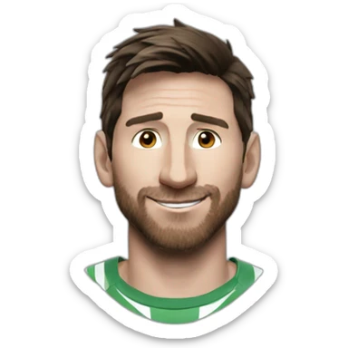 Messi chauve qui sourit  sticker
