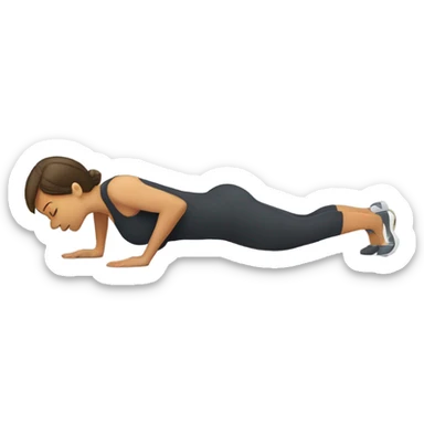 woman doing pushups sticker