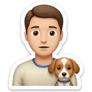 Man face dog body sticker