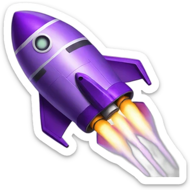 purple rocket apolo sticker