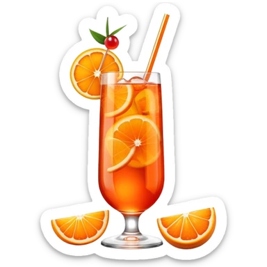 Aperol spritz with fruit skewer sticker