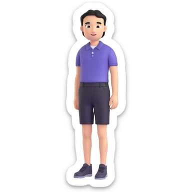 person wearing short black pants sticker