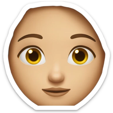 meditate funny girl brown hair sticker