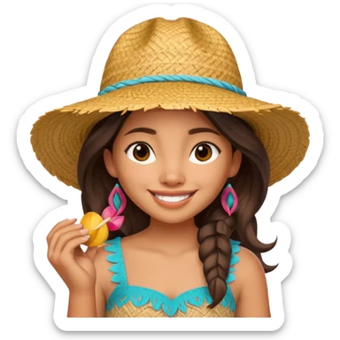 Moana wear hat sticker