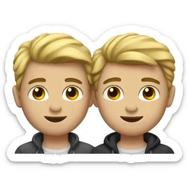 Cute white gay couple  sticker