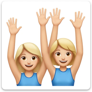 Feliz manos arriba sticker