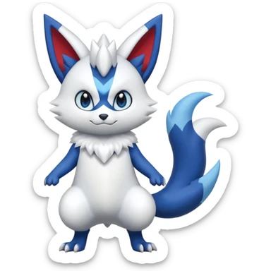Meowstic-Zangoose-Fakémon-hybrid-creature (full body)  sticker