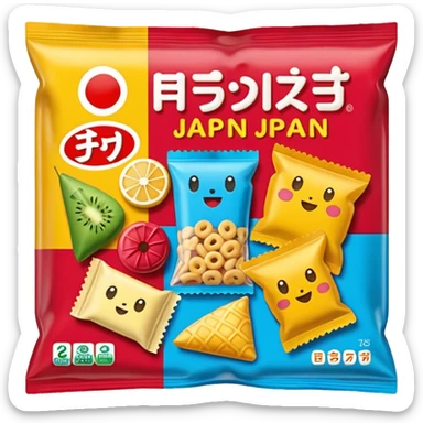 japan packaged snack  sticker