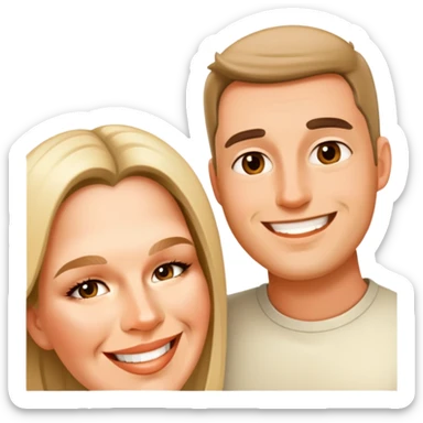 Husband and wife selfie sticker