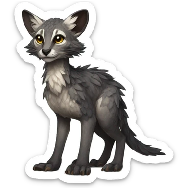 Modern Realistic Rare Fantasy Vernid-Trico-species by LiLaiRa full body sticker