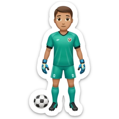 soccer goalkeeper full body hands in front sticker