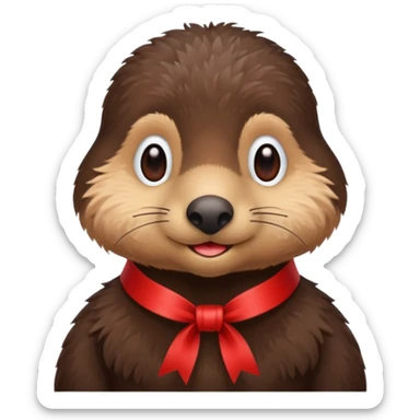 mole with ribbon sticker