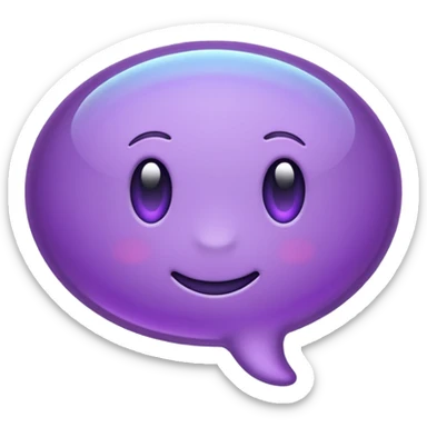 balão de comentário na cor roxa sticker