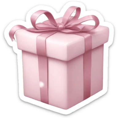 Light pink Christmas gifts under a white Christmas tree  sticker