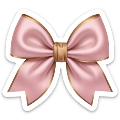 Light brown bow with highlights in light pink  sticker