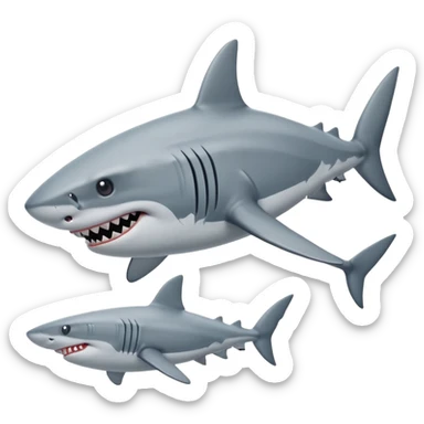 Shark with legs and nikes  sticker