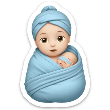 baby in a swaddle sticker